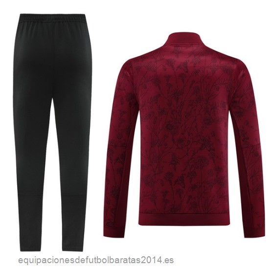 Nuevo Conjunto Completo Ropa Deportiva Con Cremallera Larga Bayern Munich 23/24 Negro Borgona Baratas